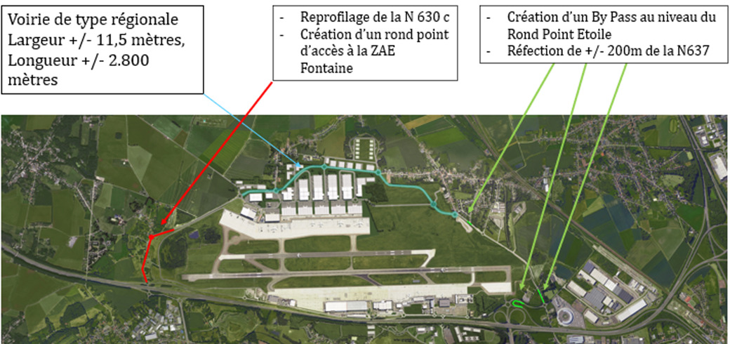 Aéroport de Liège – Zones d’activités économiques – Aménagement de l’accessibilité
