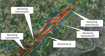 La mesure des retombées hydrocarbures autour de l’aéroport de Liège